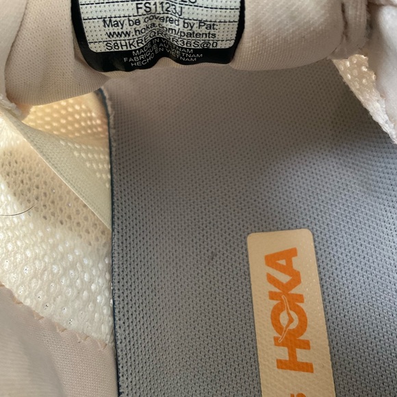 Hoka Women's Cream and Orange Sneakers - Picture 10 of 11